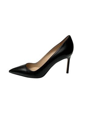 MANOLO BLAHNIK Black Leather BB Pumps sz 8.5